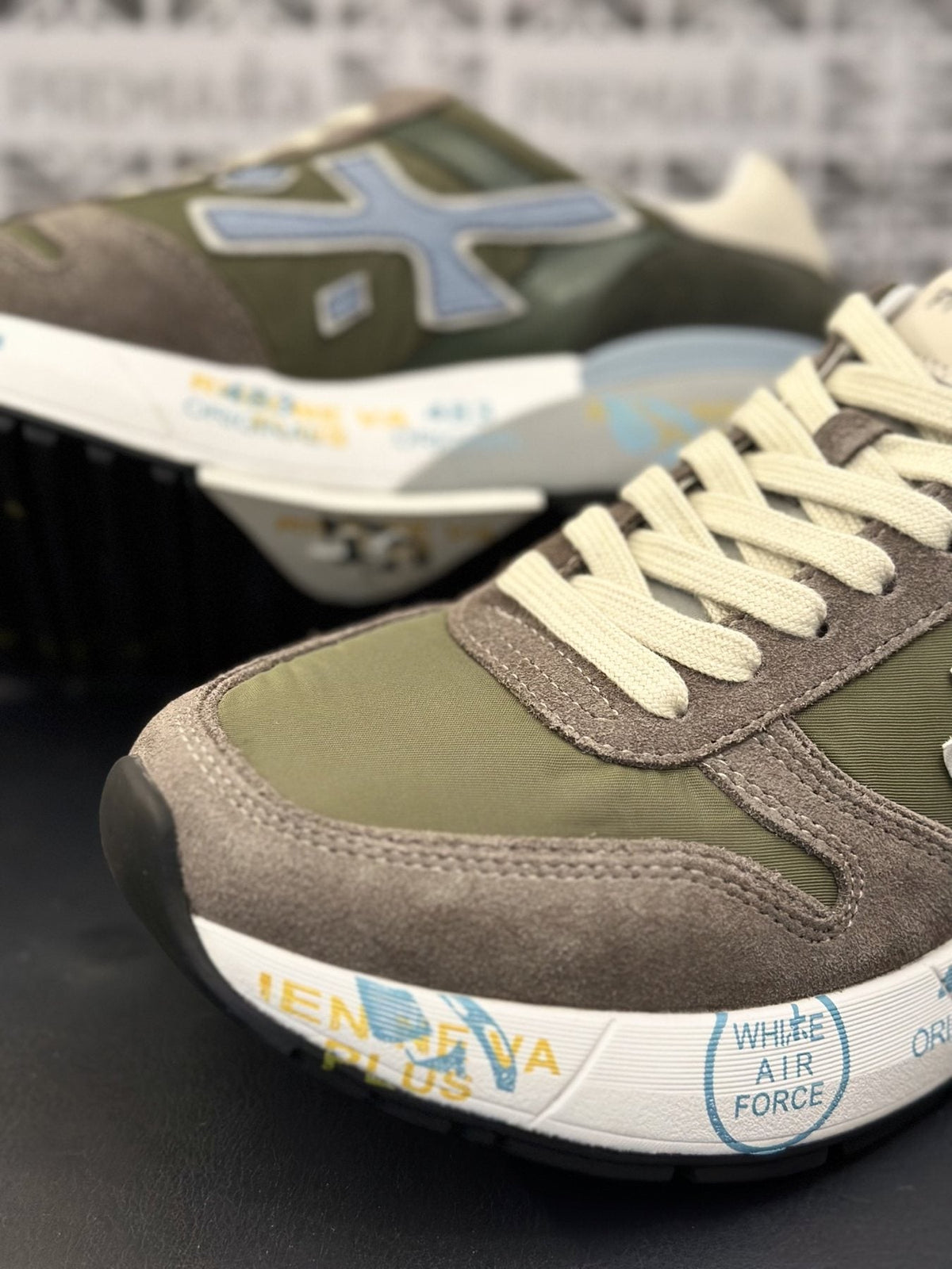 Premiata Men's Graphic Sole Low-Top Sneakers