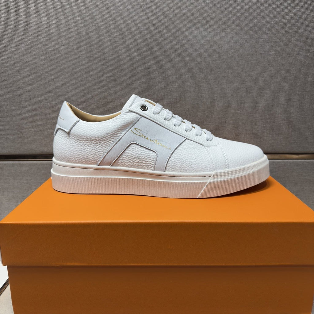 Santoni Textured Low-Top Sneakers