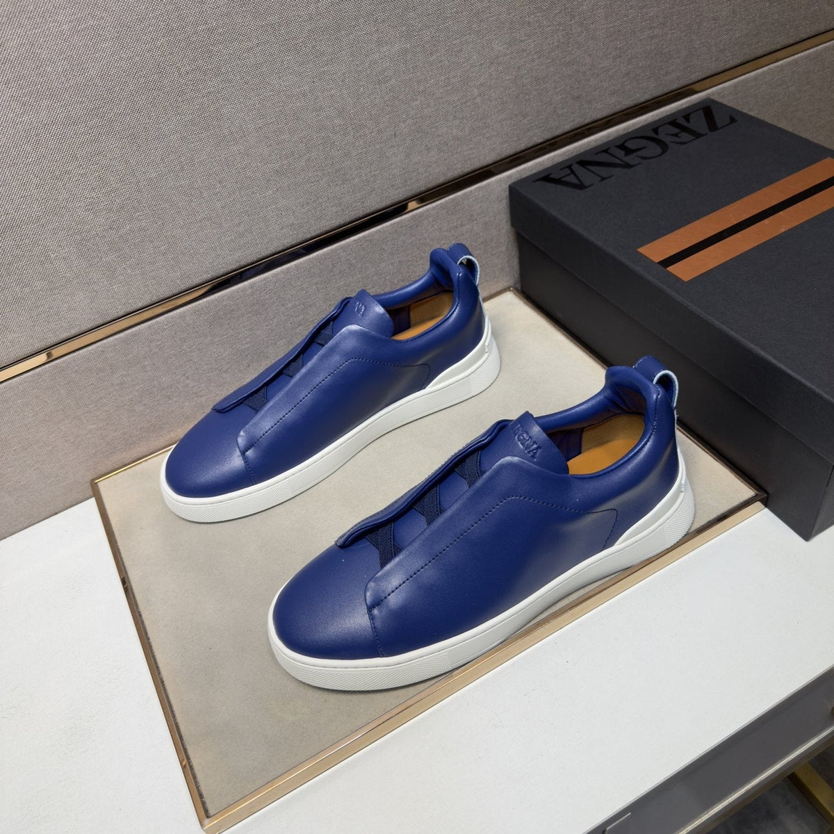 Zegna Men's Low-Top Slip-On Sneakers