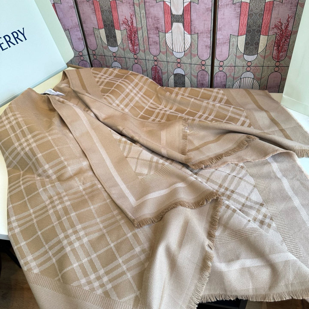 Burberry Fringed Woven Shawl