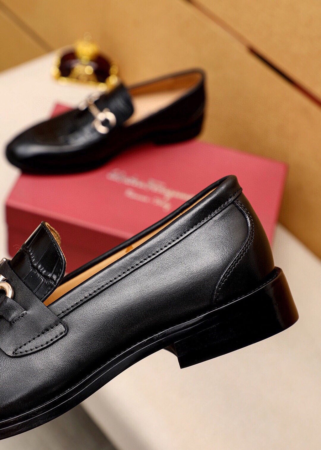 Ferragamo Embossed Bit Loafers