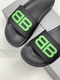 Balenciaga Raised Motif Slide Sandals