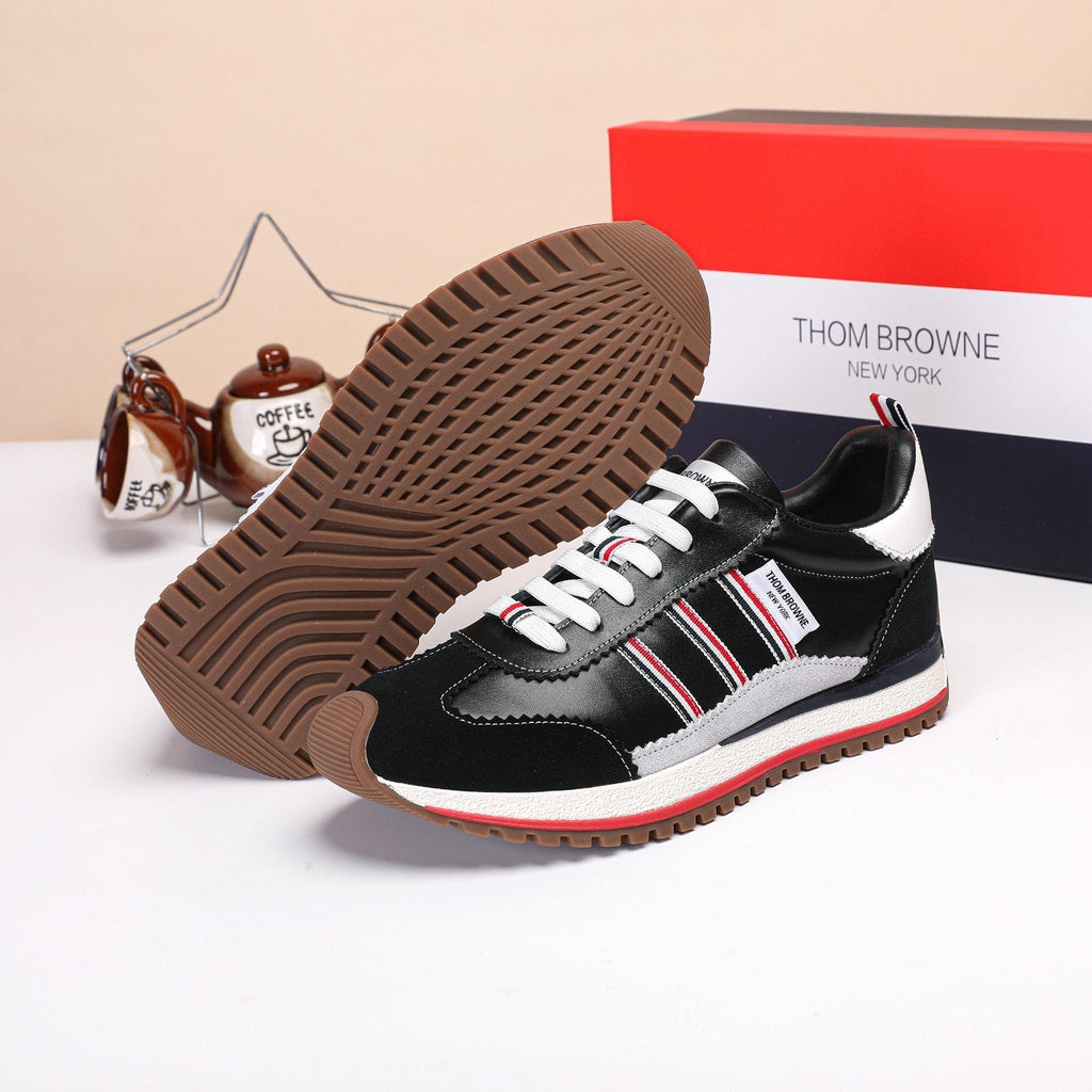 Thom Browne Low-Top Leather Sneakers
