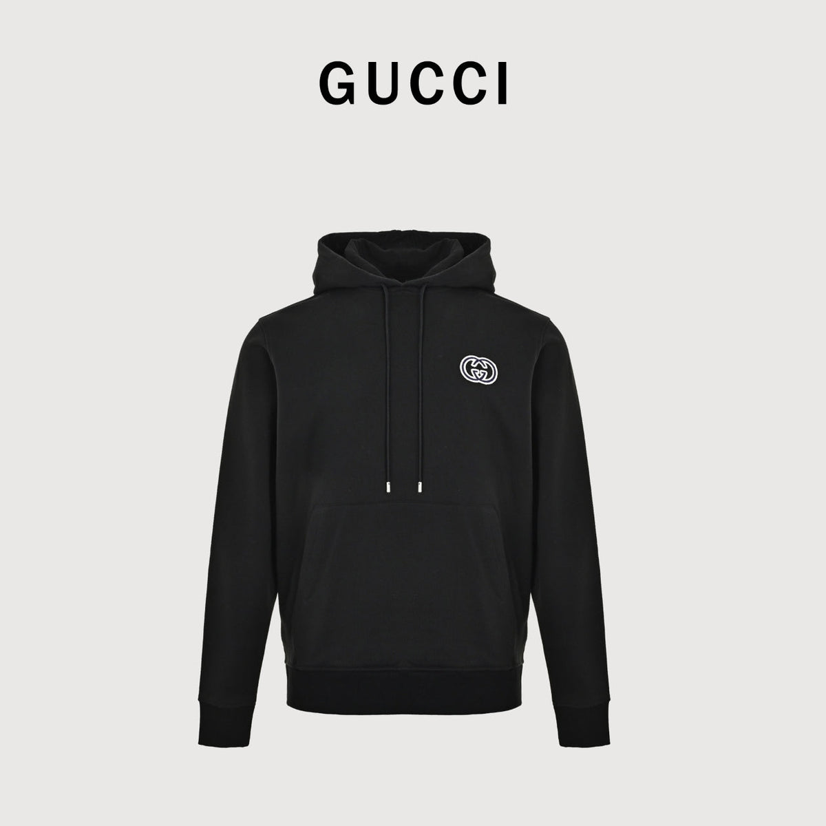 Gucci 26FW 3D Embroidered GG Hoodie - Black