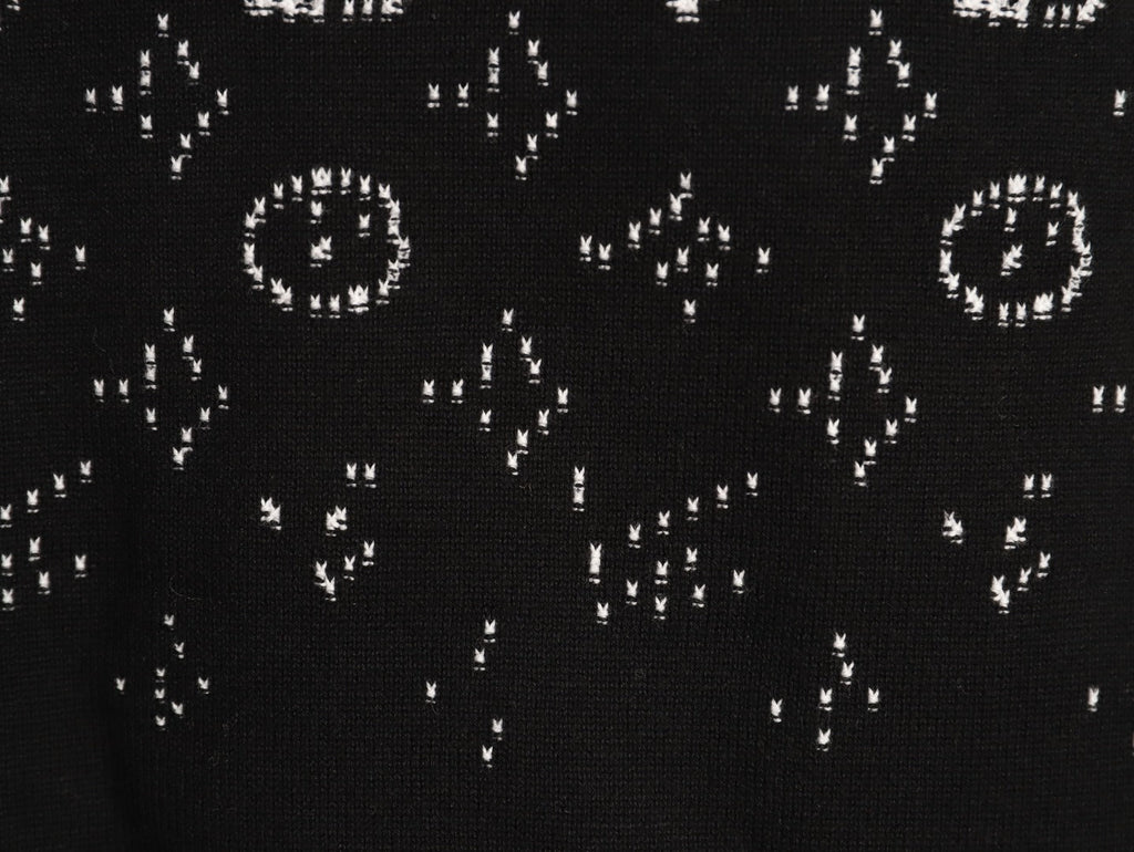 Louis Vuitton Monogram-Style Gradient Crewneck Sweater - Black