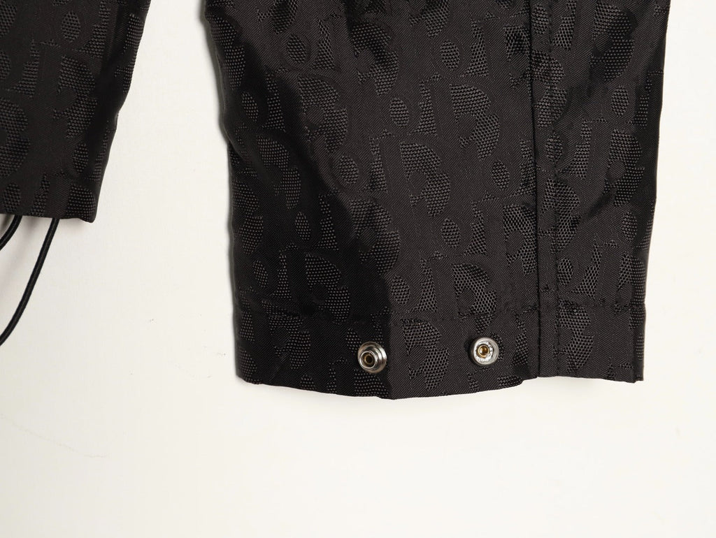 Dior 25SS Black Allover Jacquard Collared Jacket